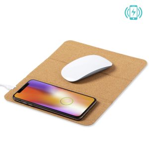 Mouse Pad Corcho con Cargador Inalámbrico Relium