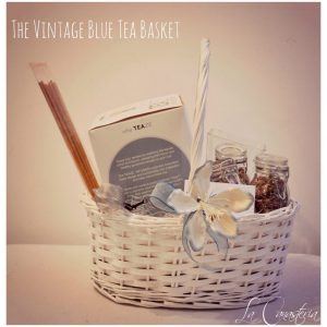 The Vintage Blue Tea Basket